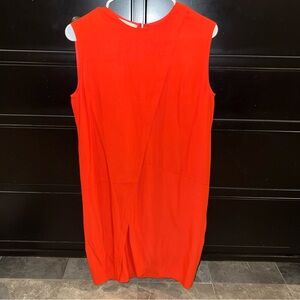 Cedric Charlier Women’s Orange Sleeveless Midi‎ Dress 8